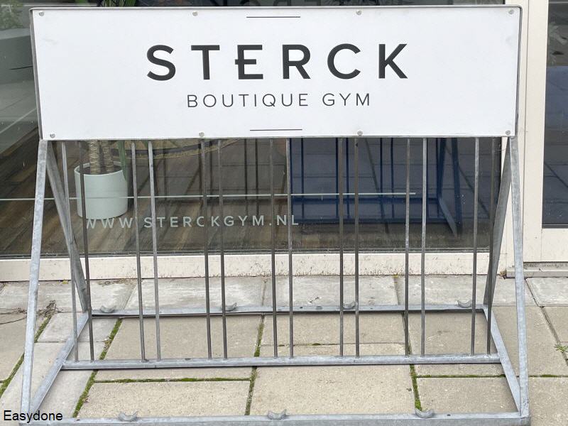 Fietsenrek met bedrukking, model Classic