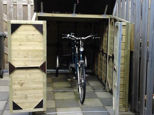 Houten bergingen in vele afmetingen!
